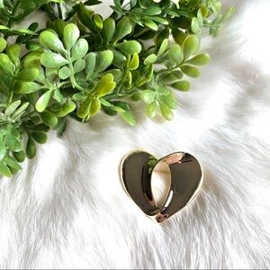 Vintage Gold Heart Brooch